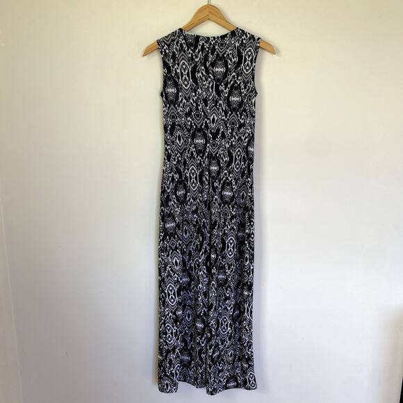 NY Collection Sleeveless Twist Front Midi Swirl Print Dress Size Small - Picture 6 of 6